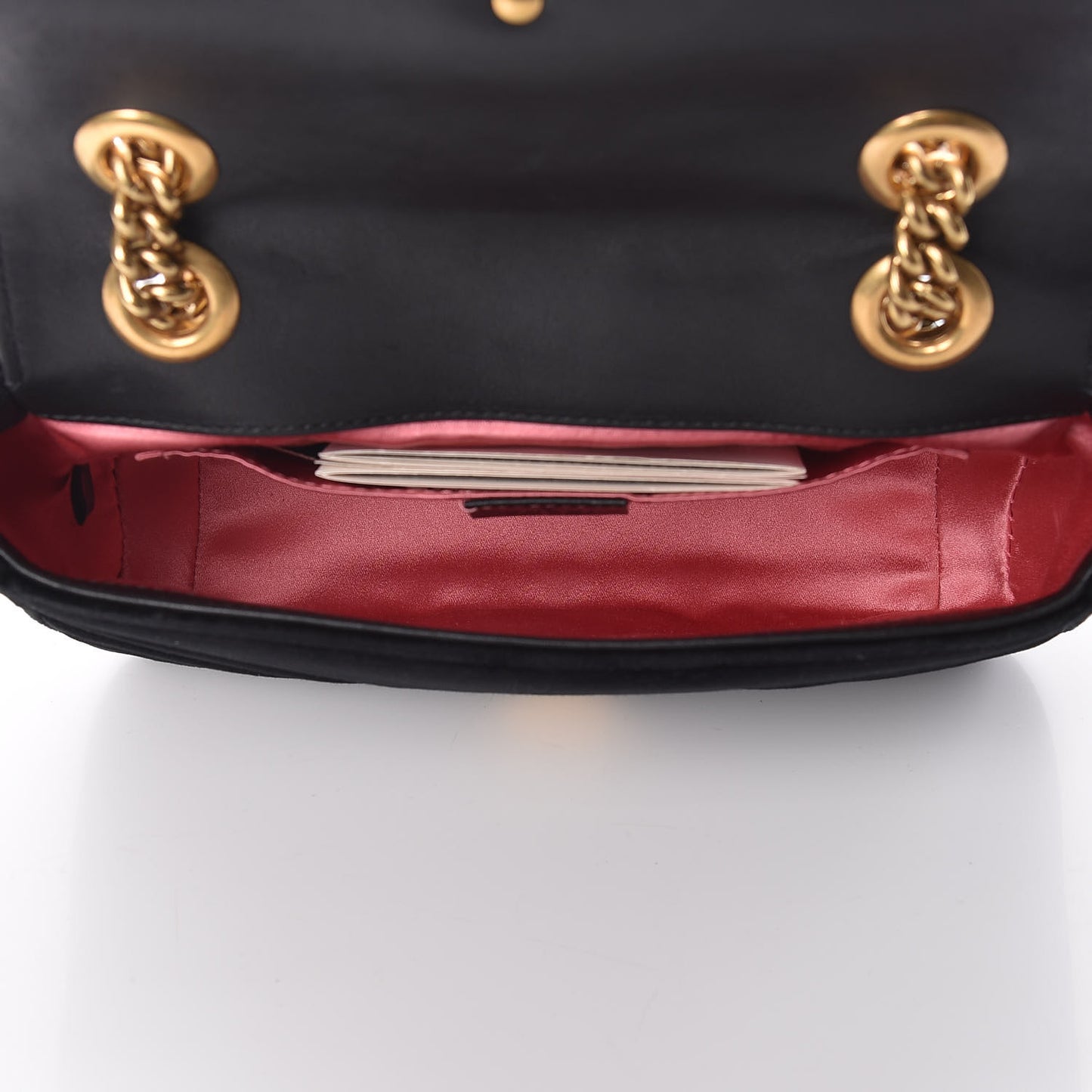 Velvet Matelasse Mini GG Marmont Shoulder Bag Black