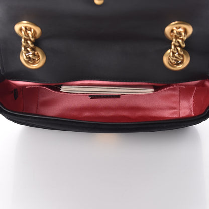 Gucci Velvet Matelasse Mini GG Marmont Shoulder Bag Black 5 of 9