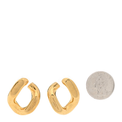 Saint Laurent Chain Link Earrings Gold 2 of 5