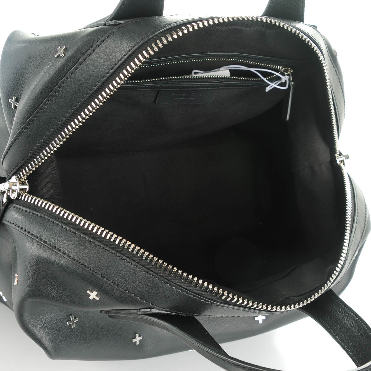 Givenchy Waxy Grained Calfskin Cross Embellished Medium Nightingale Black 5 of 7
