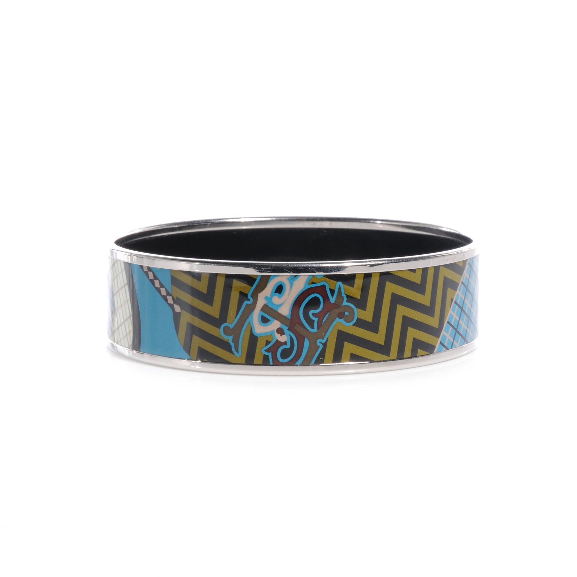 Hermes Enamel Printed Wide Bracelet 65 4 of 6