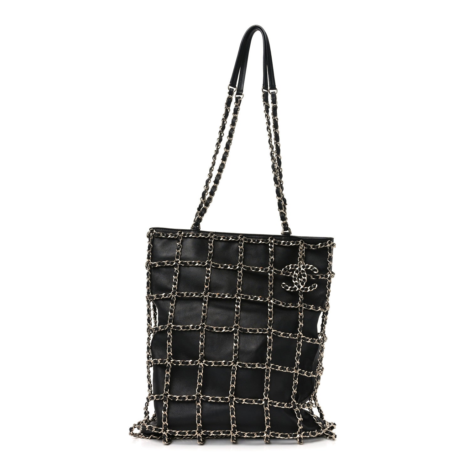 Chanel Lambskin Large Shopping Chain Tote Black 1 of 10