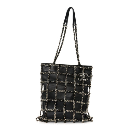 Chanel Lambskin Large Shopping Chain Tote Black 1 of 10