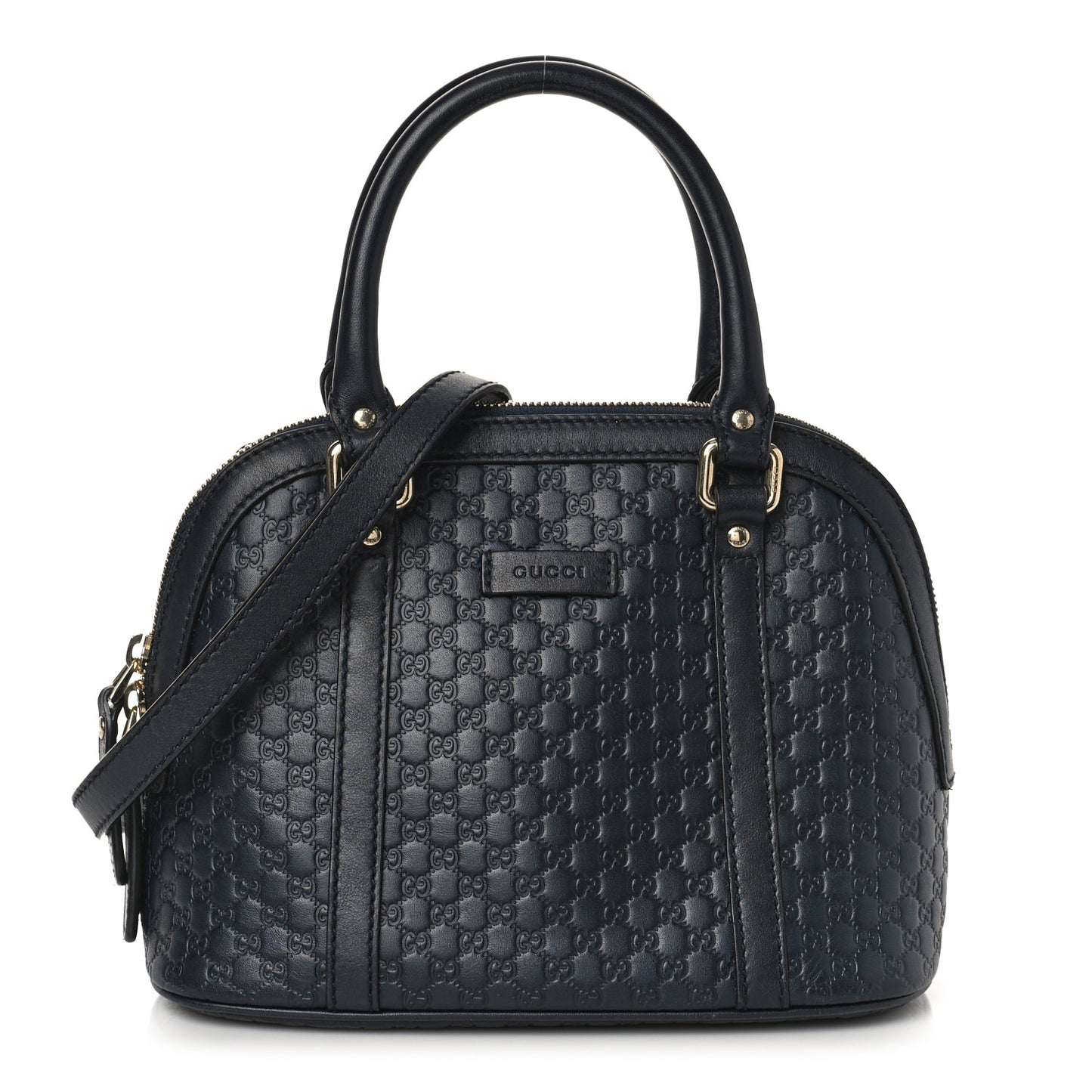 Soft Microguccissima Mini Dome Bag Blue