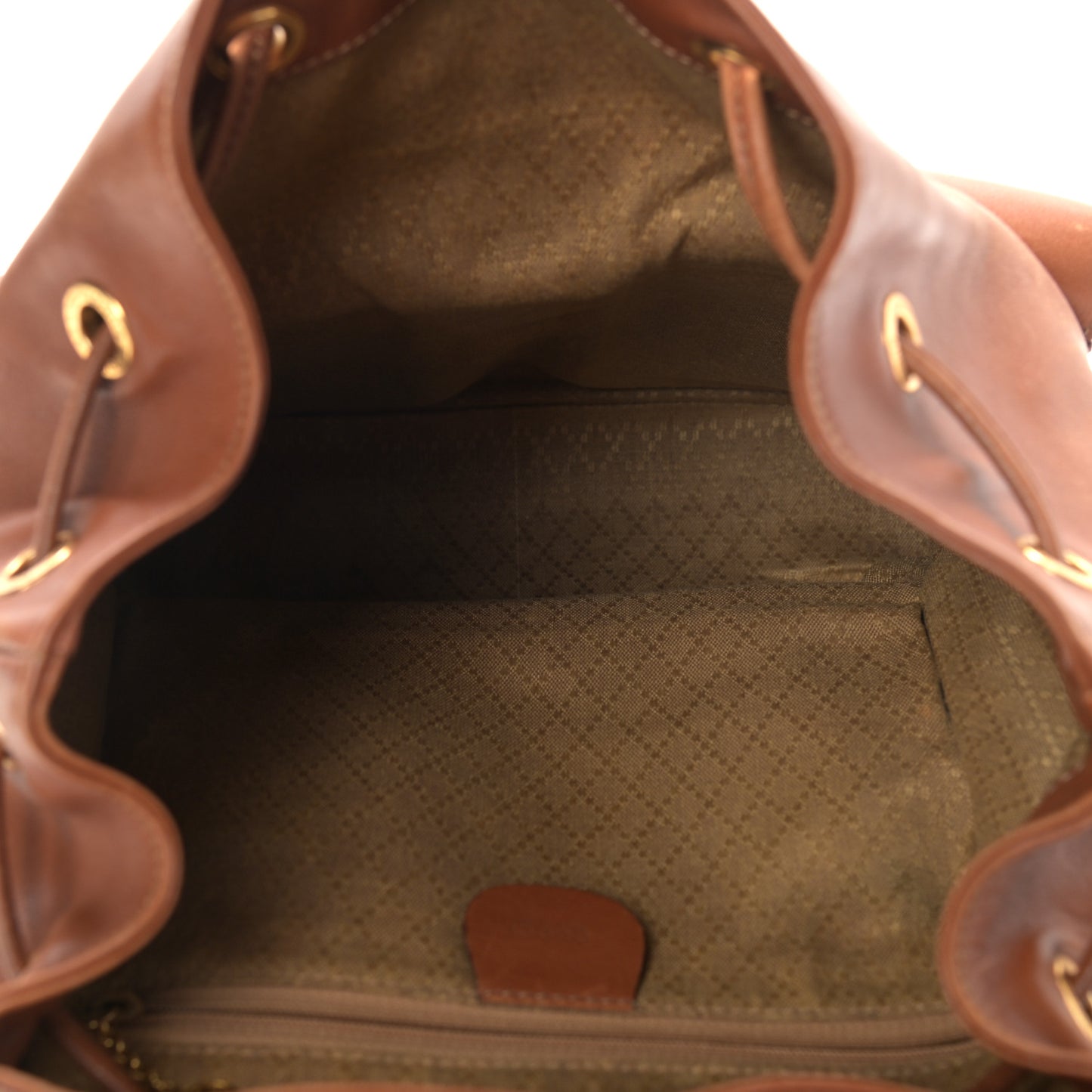 Calfskin Bamboo Backpack Brown