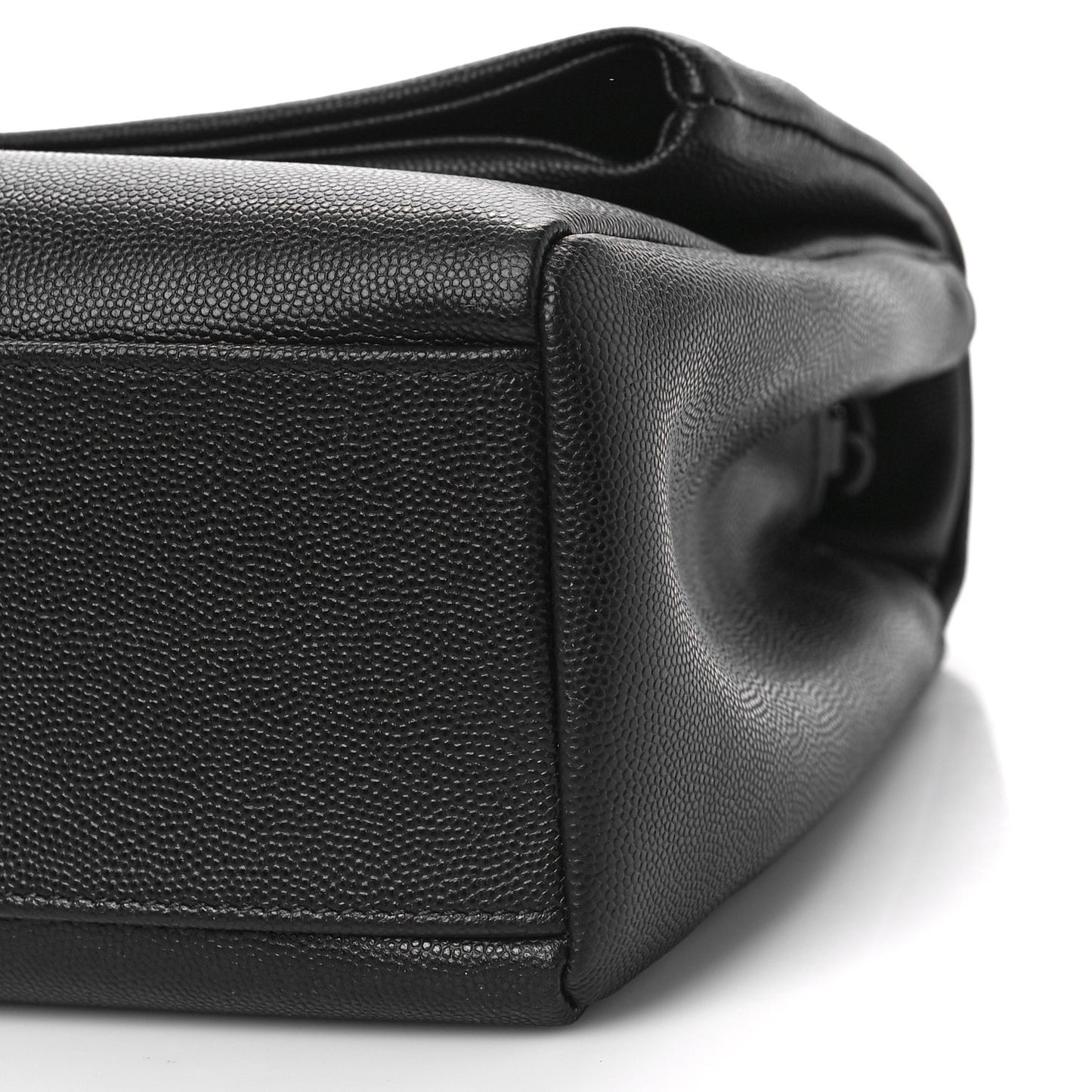 Grain De Poudre Medium West Hollywood Monogram Fold-Over Black