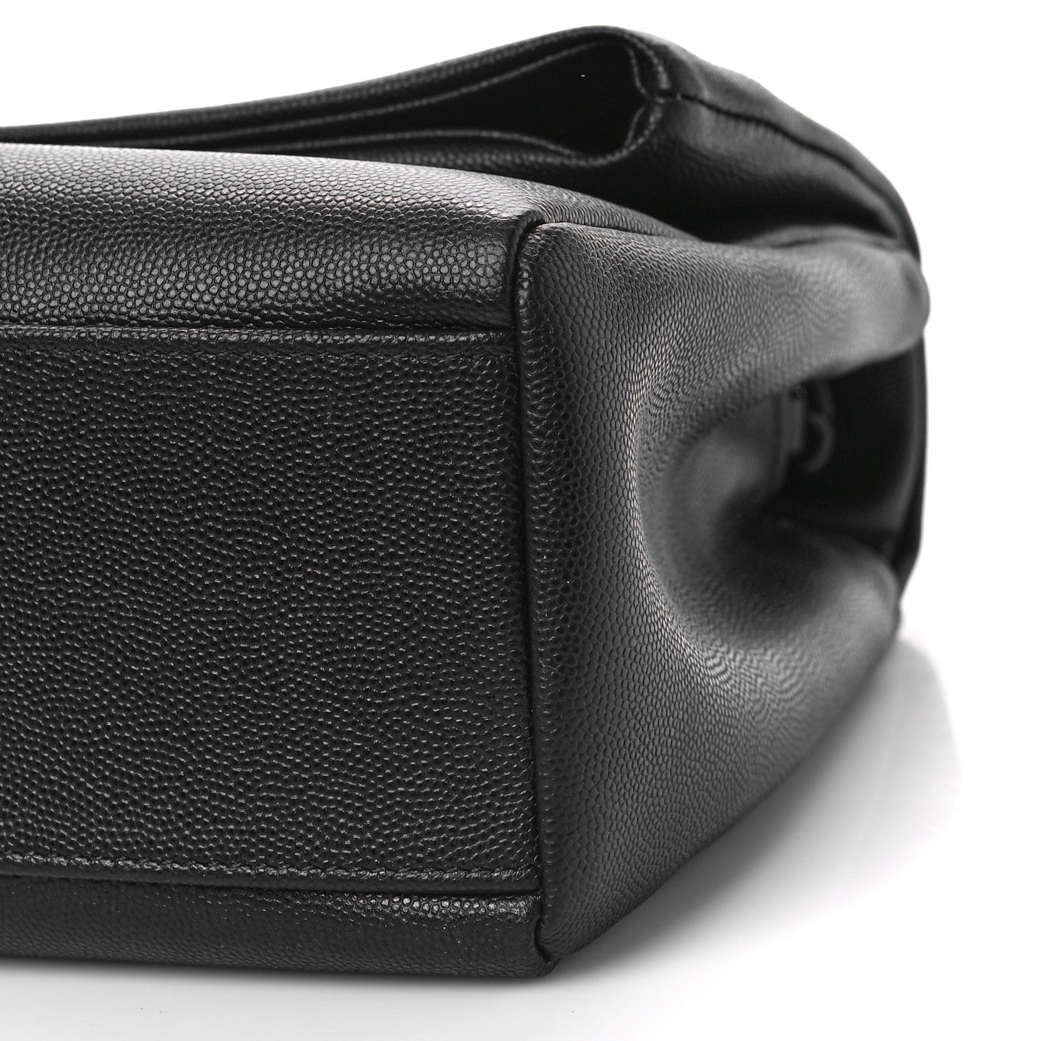Saint Laurent Grain De Poudre Medium West Hollywood Monogram Fold-Over Black 8 of 8