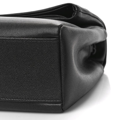 Saint Laurent Grain De Poudre Medium West Hollywood Monogram Fold-Over Black 8 of 8