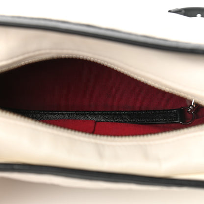 Chanel Aged Calfskin Quilted Small Gabrielle Hobo Black White 5 of 12