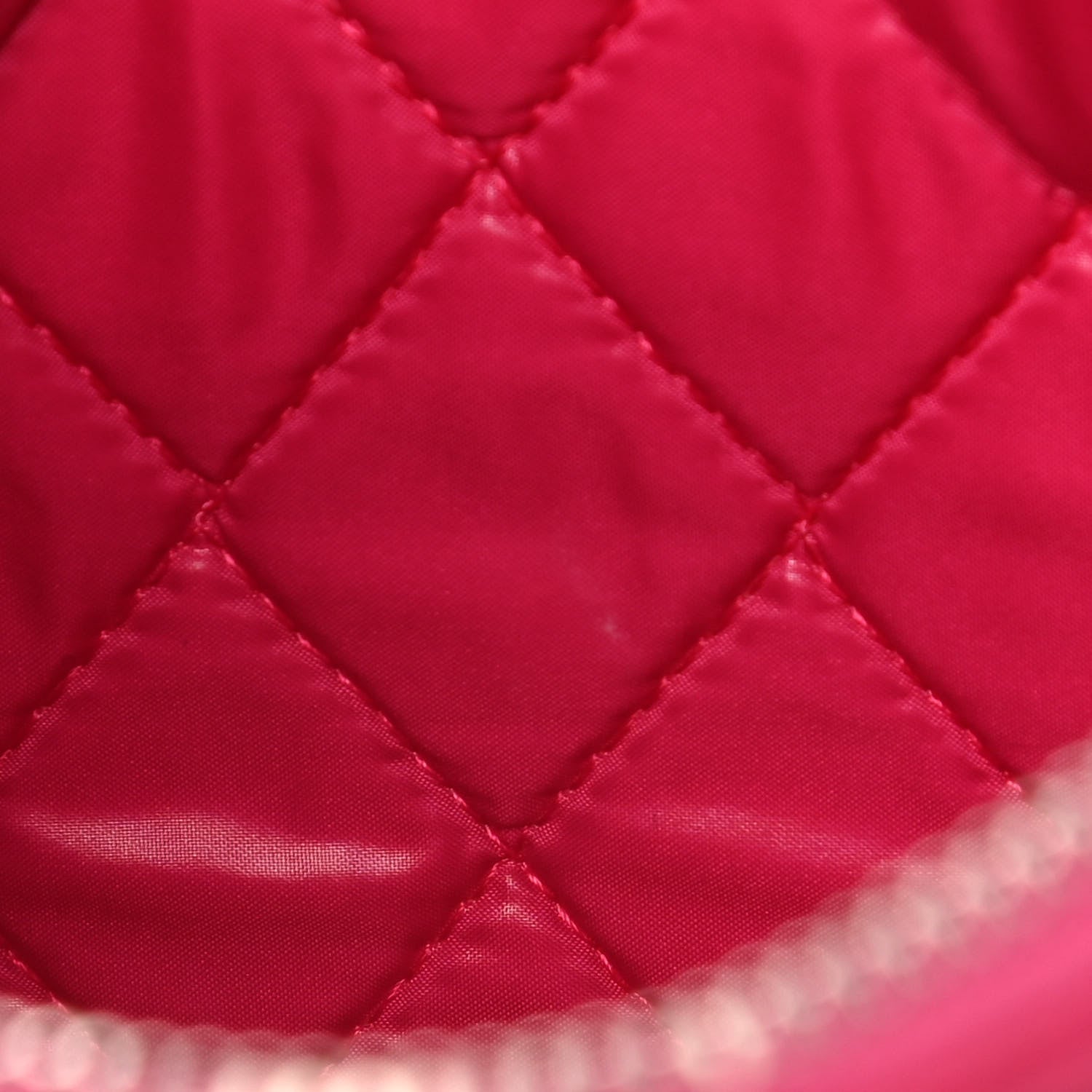 Chanel Lambskin Quilted Medium Cosmetic Case Dark Pink 13 of 13