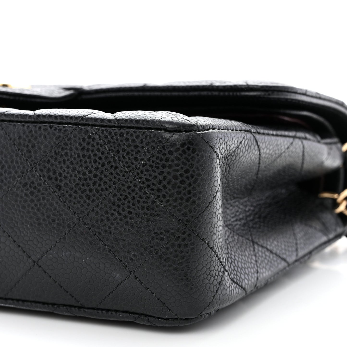 Caviar Quilted Small Double Flap Black