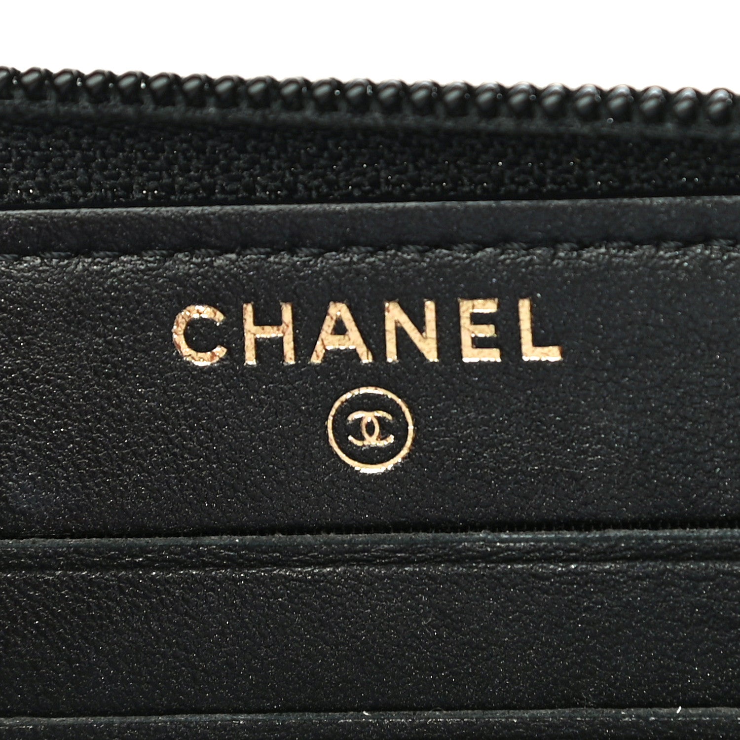 Chanel Glazed Calfskin Quilted Small Boy Zip Around Wallet Black 7 of 12