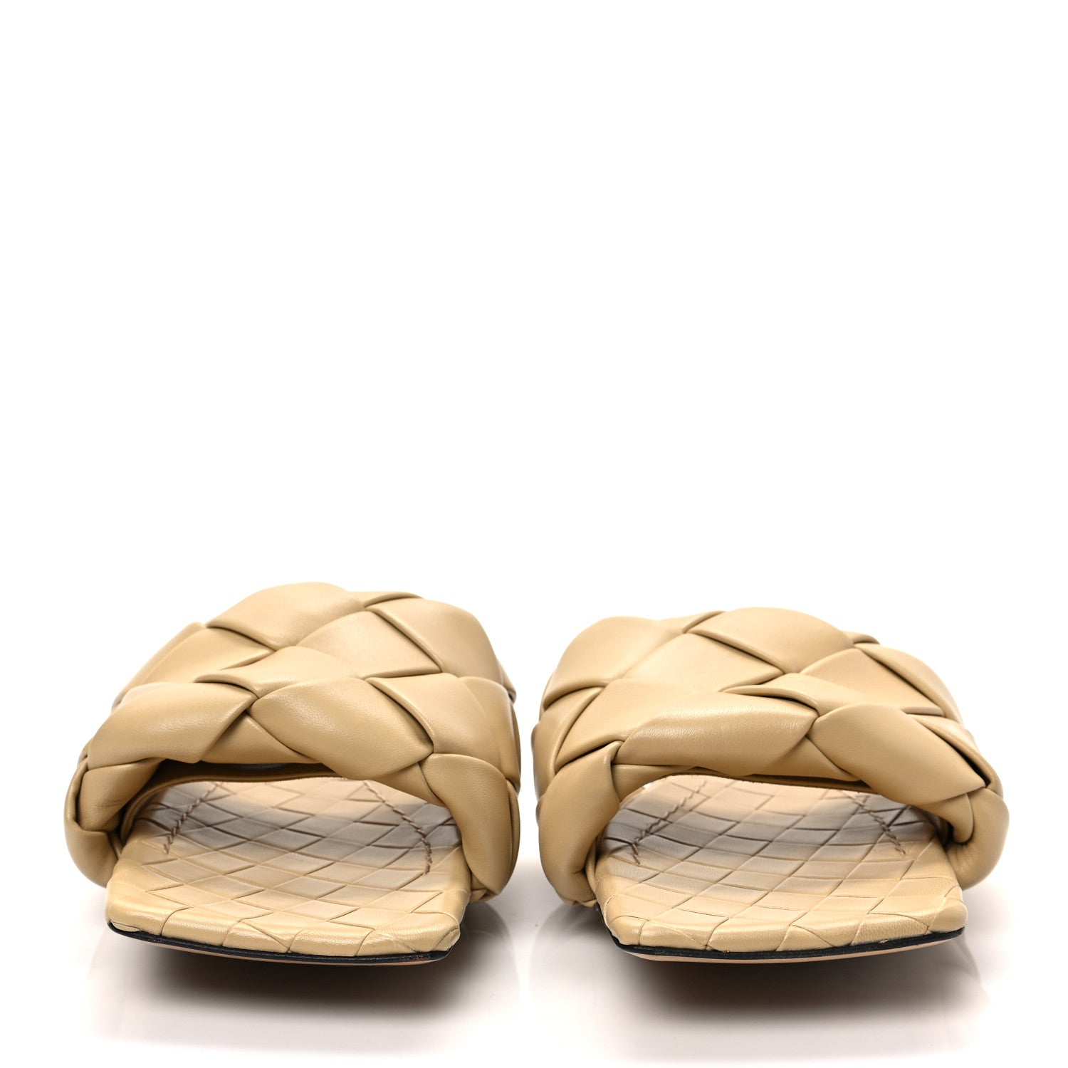 Bottega Veneta Nappa Maxi Intrecciato Lido Flat Sandals 39 Cane Sugar 2 of 7
