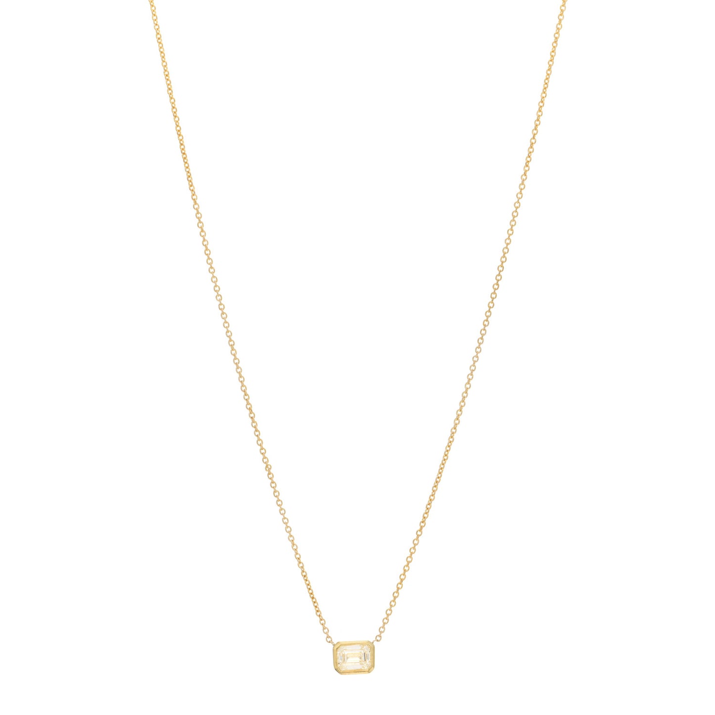 18K Yellow Gold Diamond .35ct Diamonds By The Inch Necklace