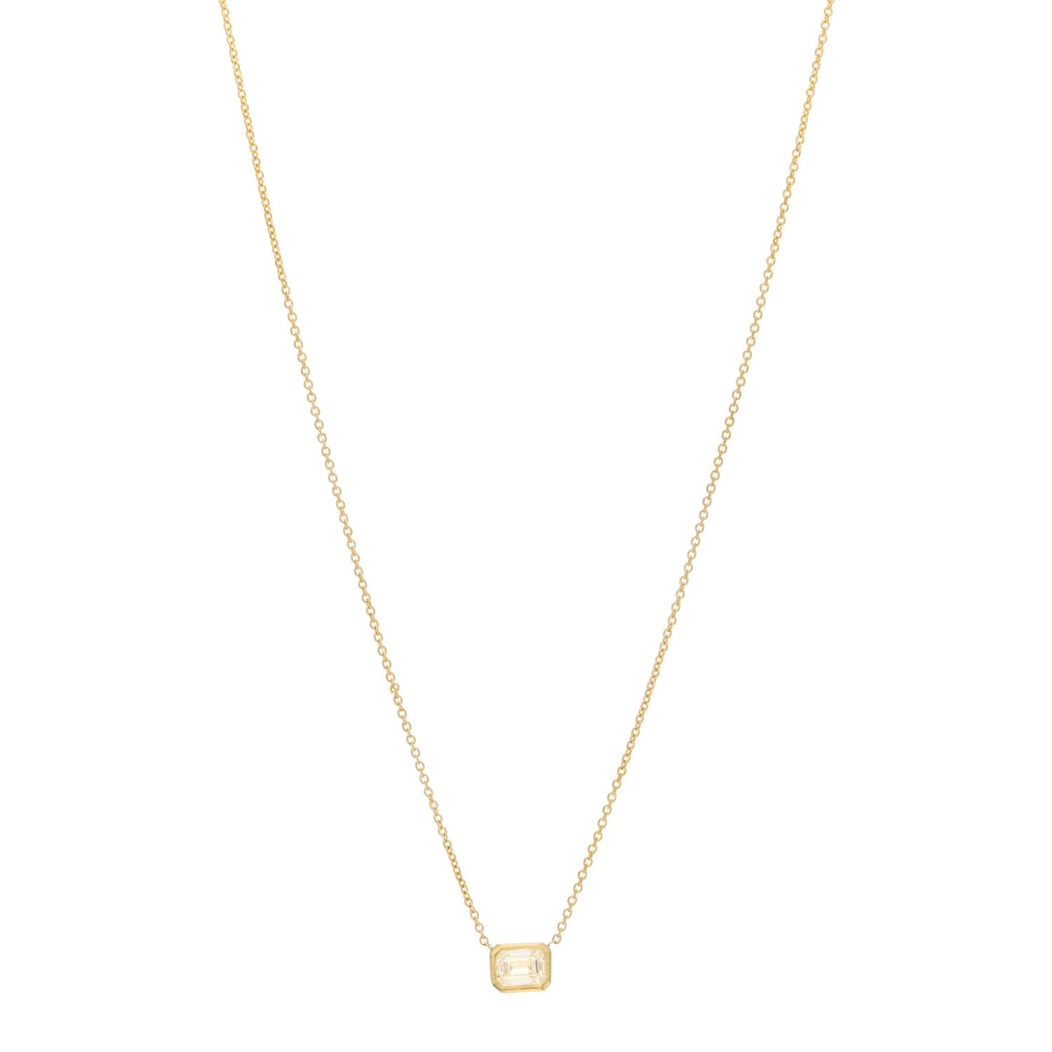 Roberto Coin 18K Yellow Gold Diamond .35ct Diamonds By The Inch Necklace 1 of 4