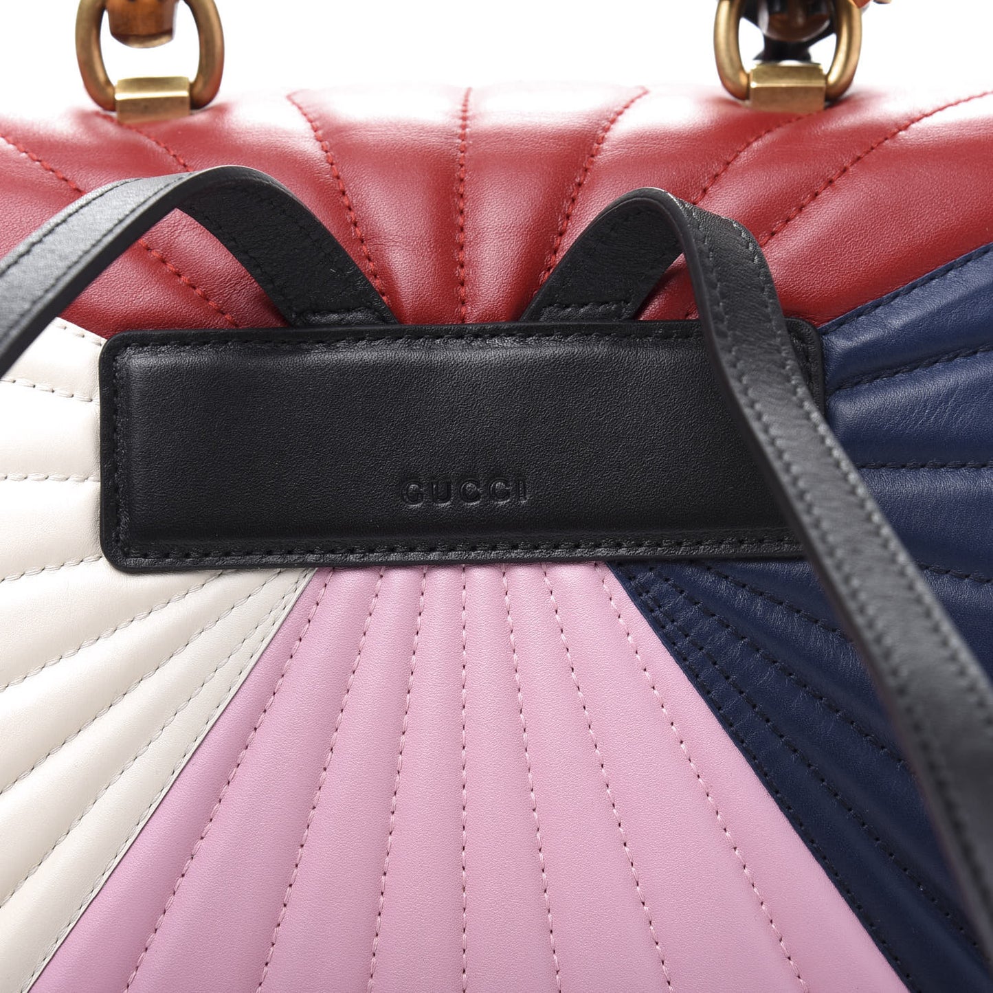 Calfskin Bamboo Trapuntata Queen Margaret Backpack Blue Agata Hibiscus Red Mystic White Sugar Pink
