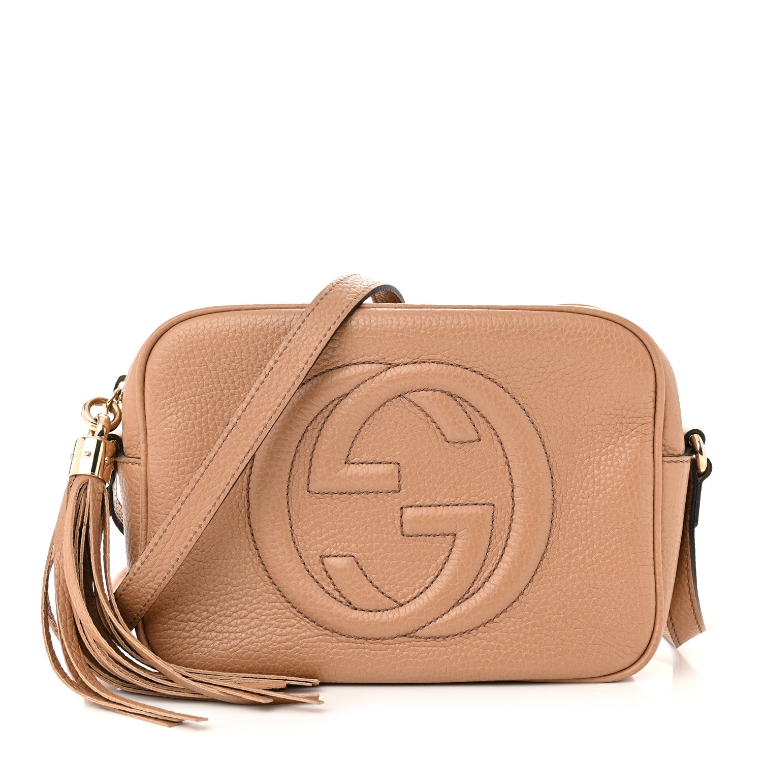Gucci Pebbled Calfskin Small Soho Disco Bag Camelia 1 of 12