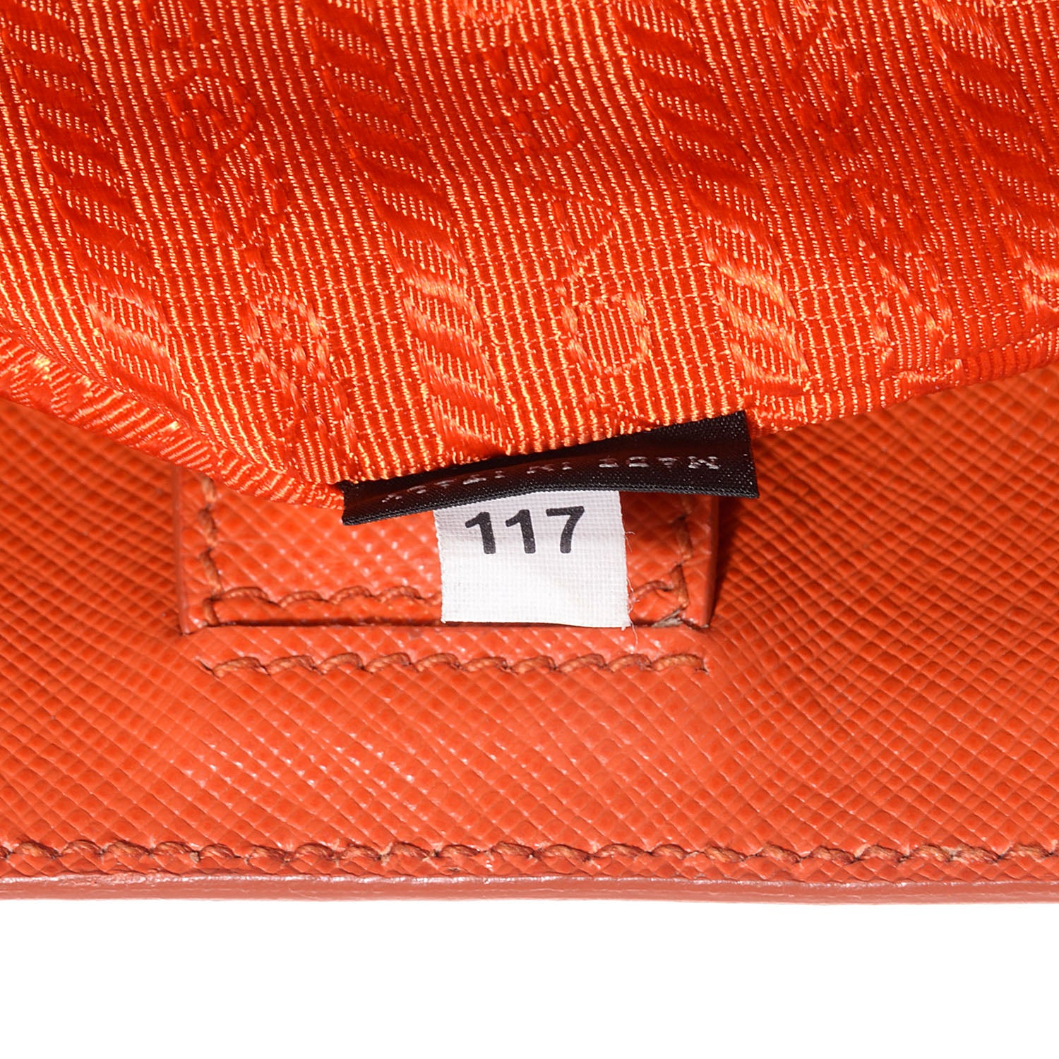 Prada Saffiano Lux Medium Tote Papaya 8 of 10