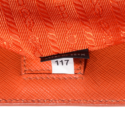 Prada Saffiano Lux Medium Tote Papaya 8 of 10