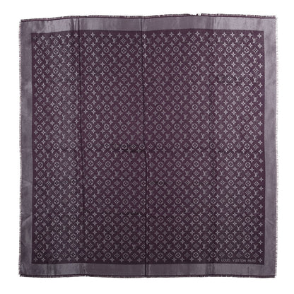 Louis Vuitton Silk Lurex Wool Monogram Shine Shawl Amarante 1 of 4