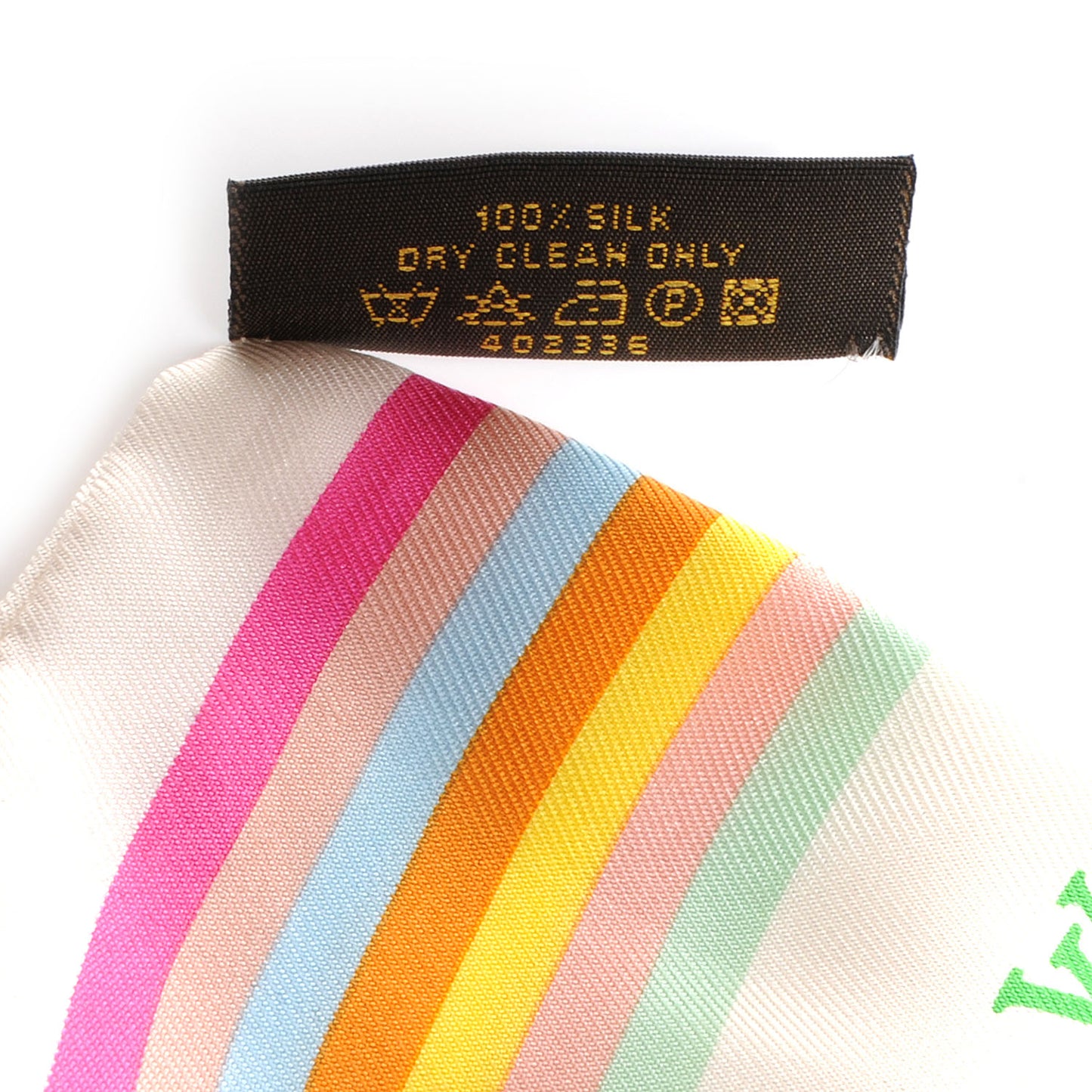 Silk Monogram Multicolor Bandeau White