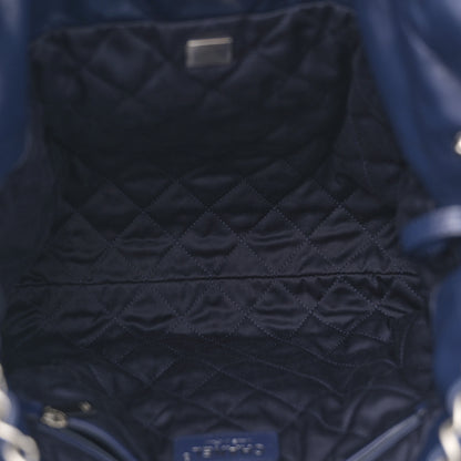 Chanel Shiny Calfskin Quilted Small Chanel 22 Navy 6 of 11