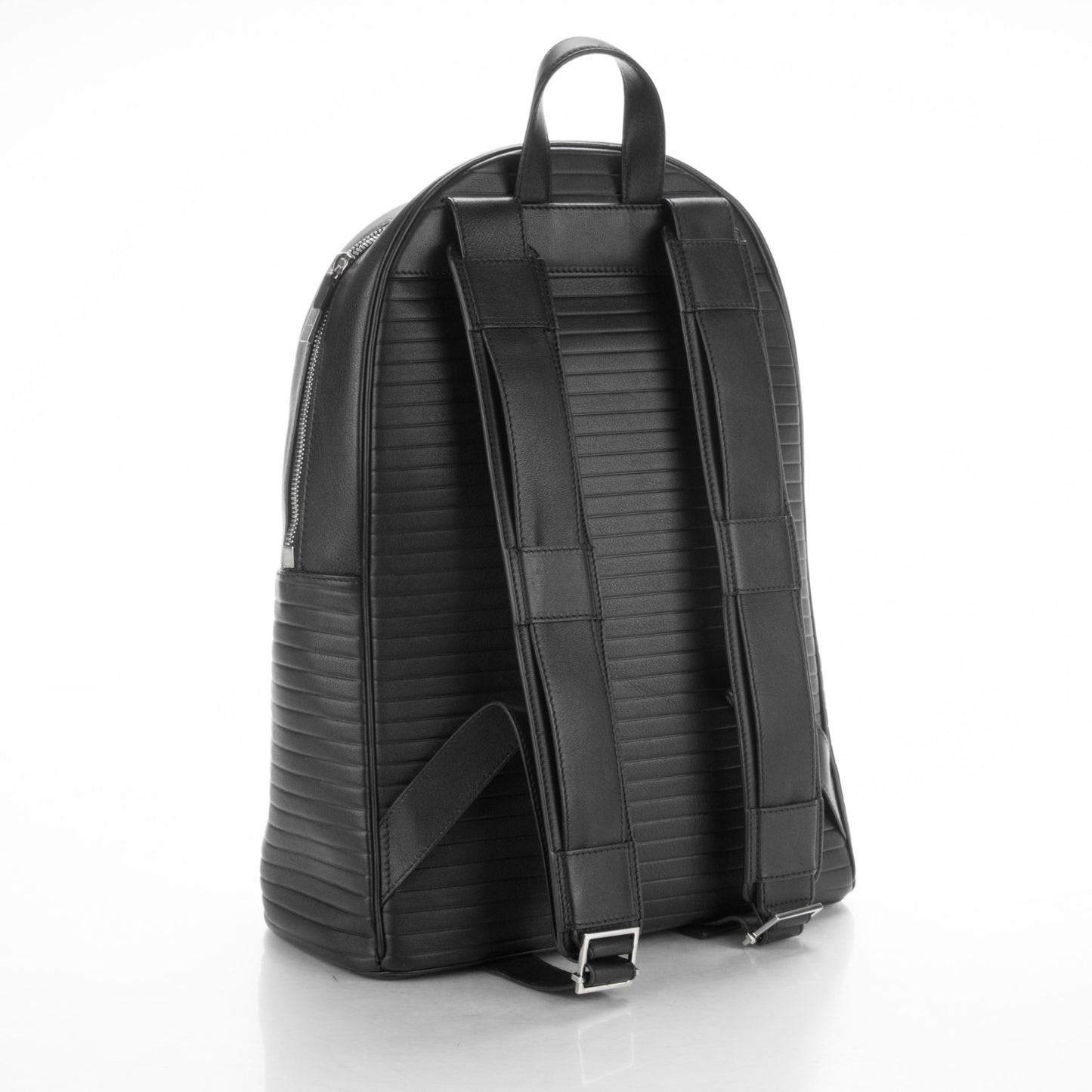 HOMME Calfskin Ribbed Backpack Black