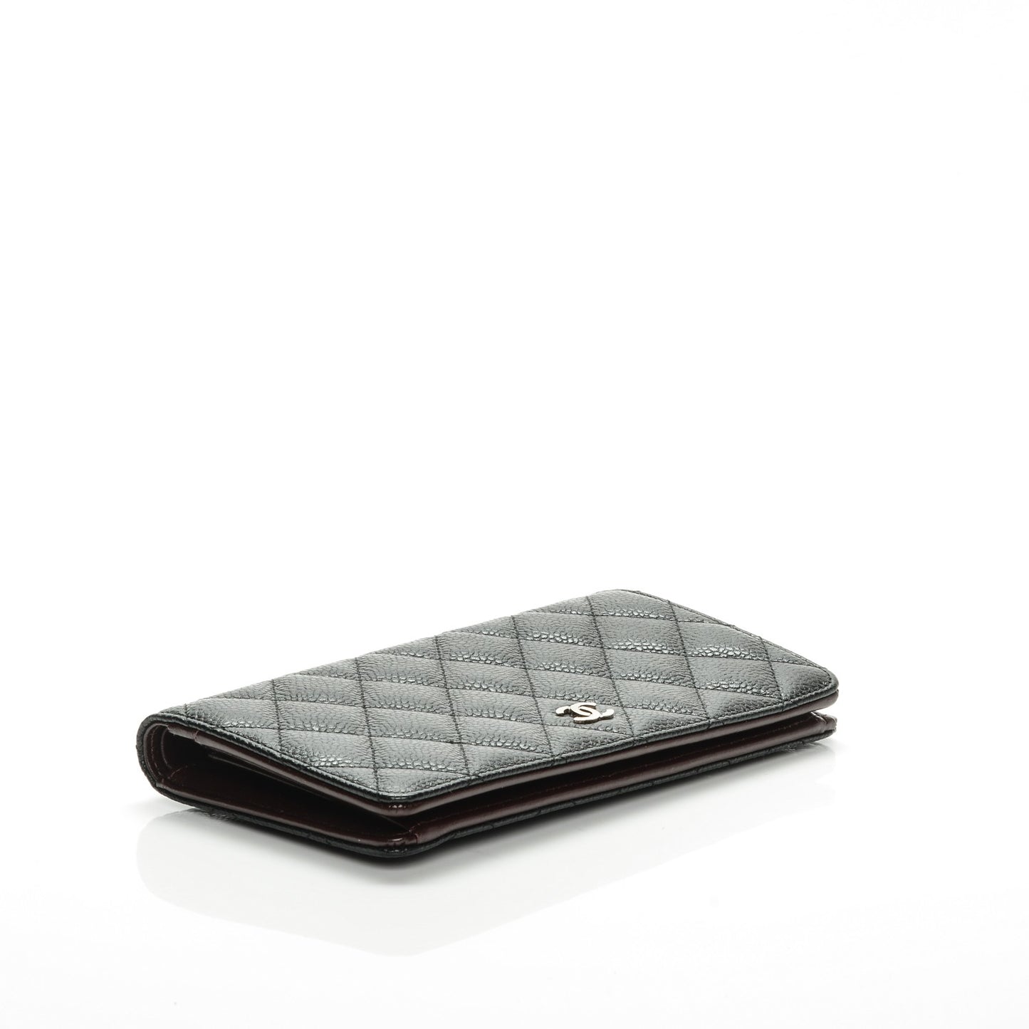 Caviar Quilted Yen Wallet Black
