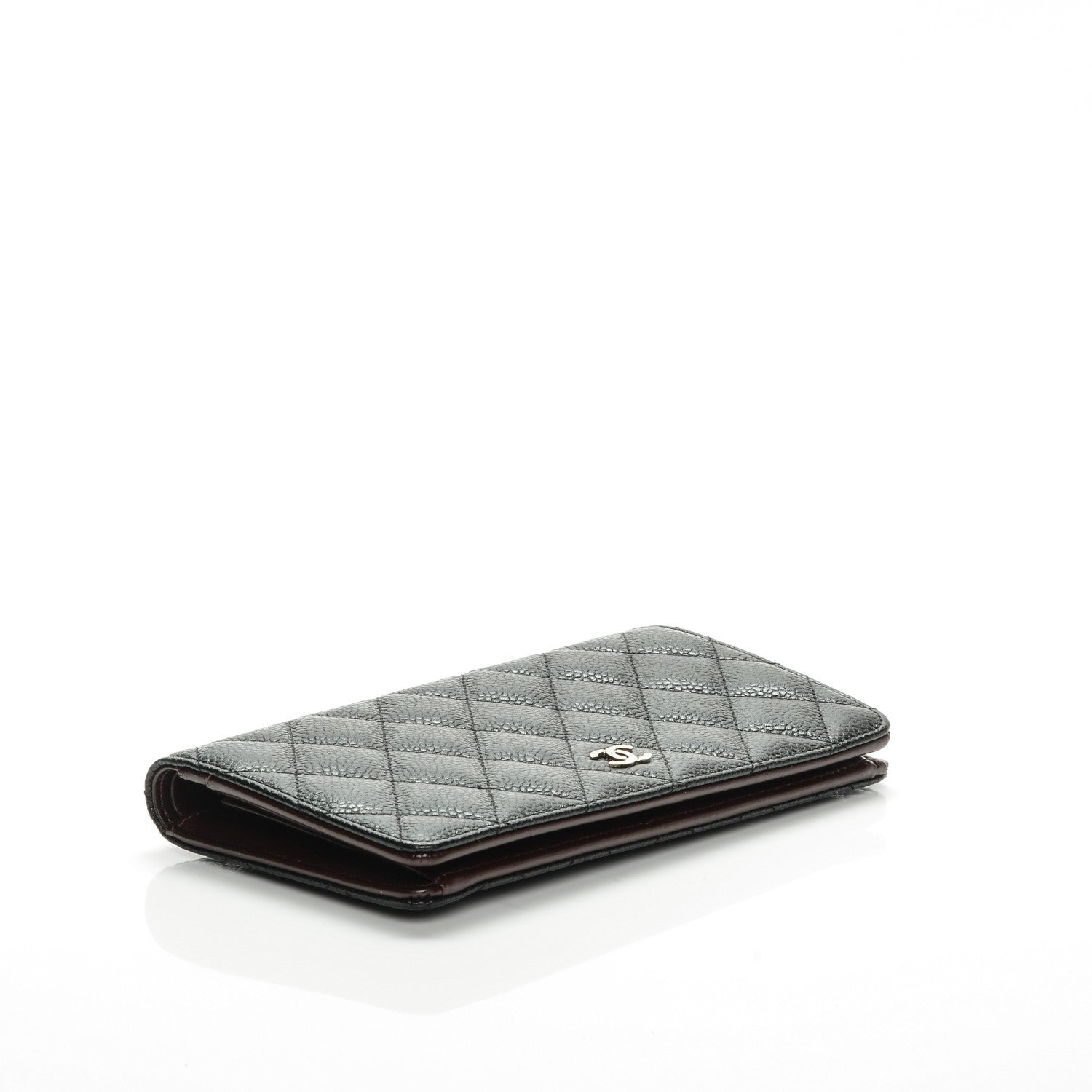 Chanel Caviar Quilted Yen Wallet Black 4 of 8