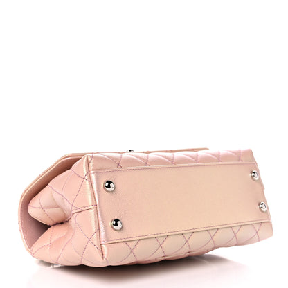 Chanel Iridescent Caviar Quilted Mini Coco Handle Flap Pink 4 of 10
