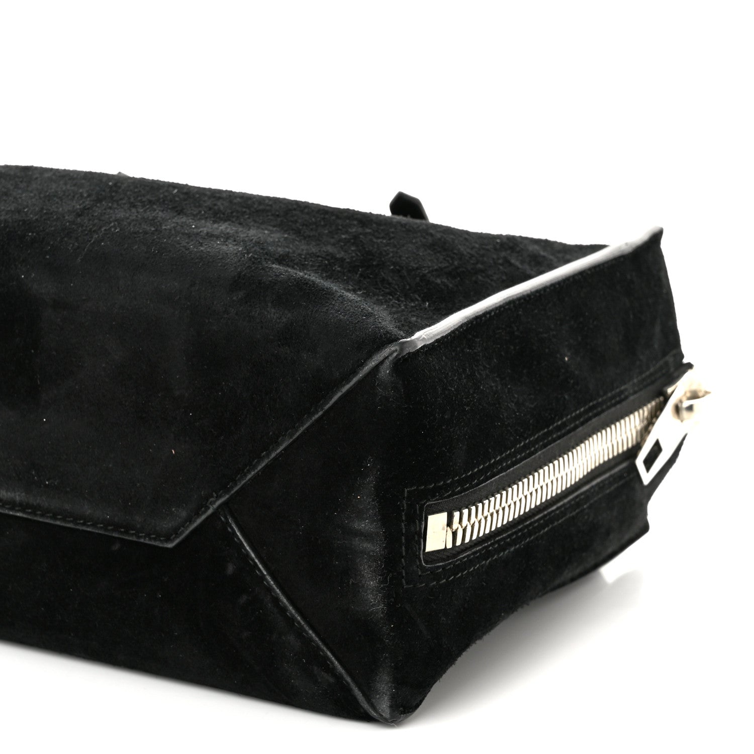 Balenciaga Baby Daim Suede Plate Hardware Papier A6 Zip Around Tote Black 10 of 12