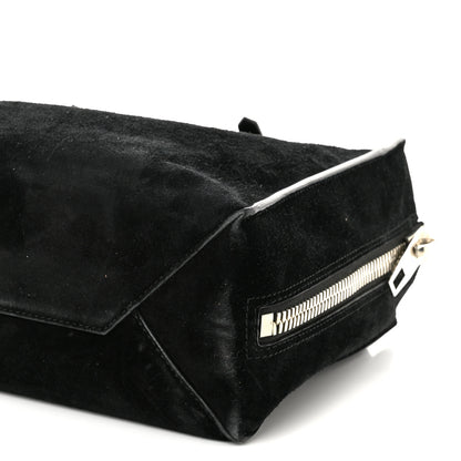 Balenciaga Baby Daim Suede Plate Hardware Papier A6 Zip Around Tote Black 10 of 12