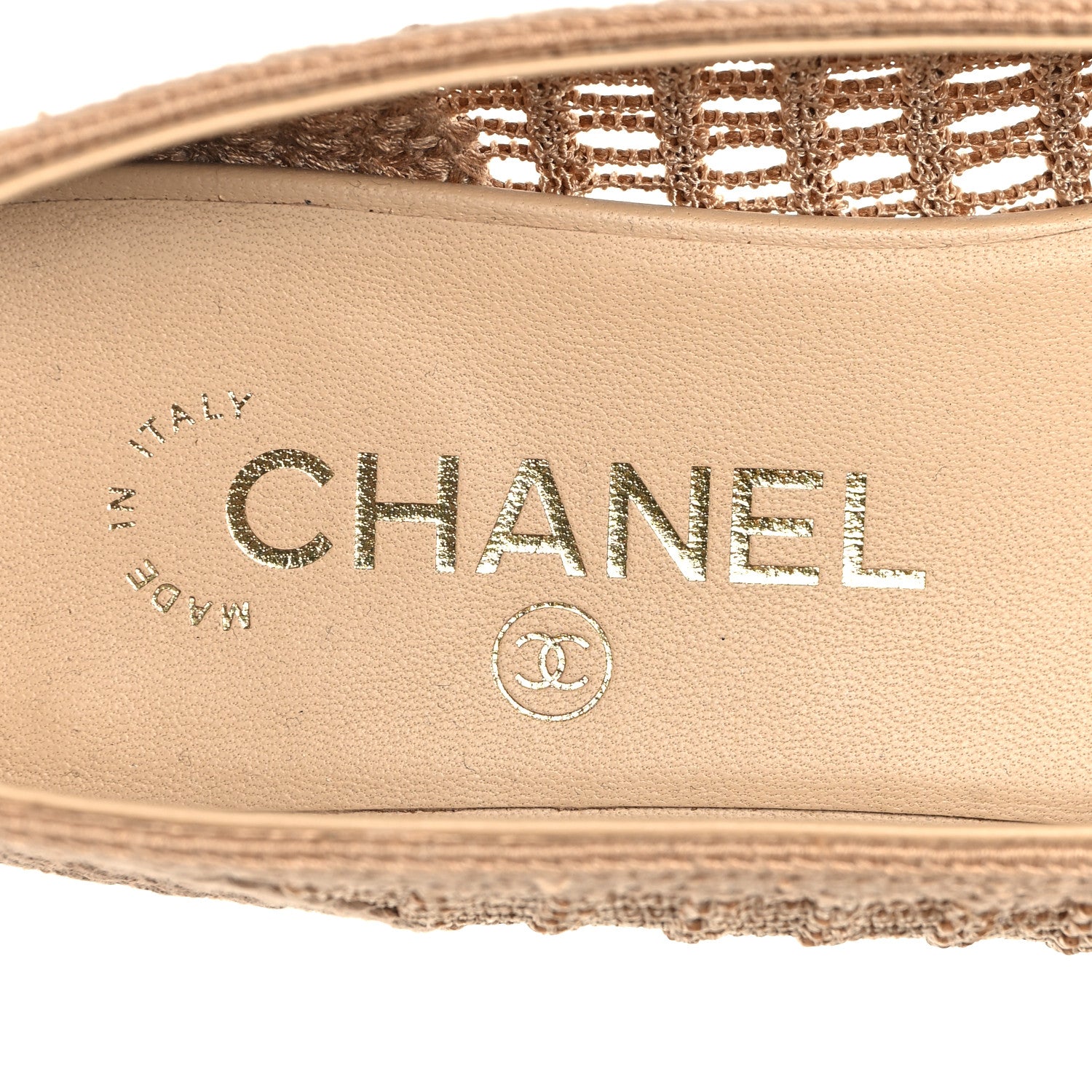 Chanel Raffia Cap Toe Ballerina Flats 37 Beige 8 of 9