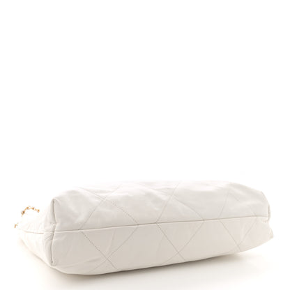 Chanel Shiny Calfskin Quilted Small Chanel 22  White 5 of 13