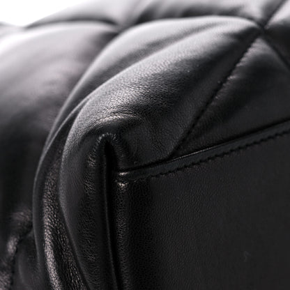 Saint Laurent Lambskin Quilted Medium Loulou Puffer Monogram Chain Satchel Black 9 of 15