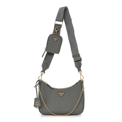 Prada Saffiano Lux Re-Edition 2005 Shoulder Bag Slate 1 of 11