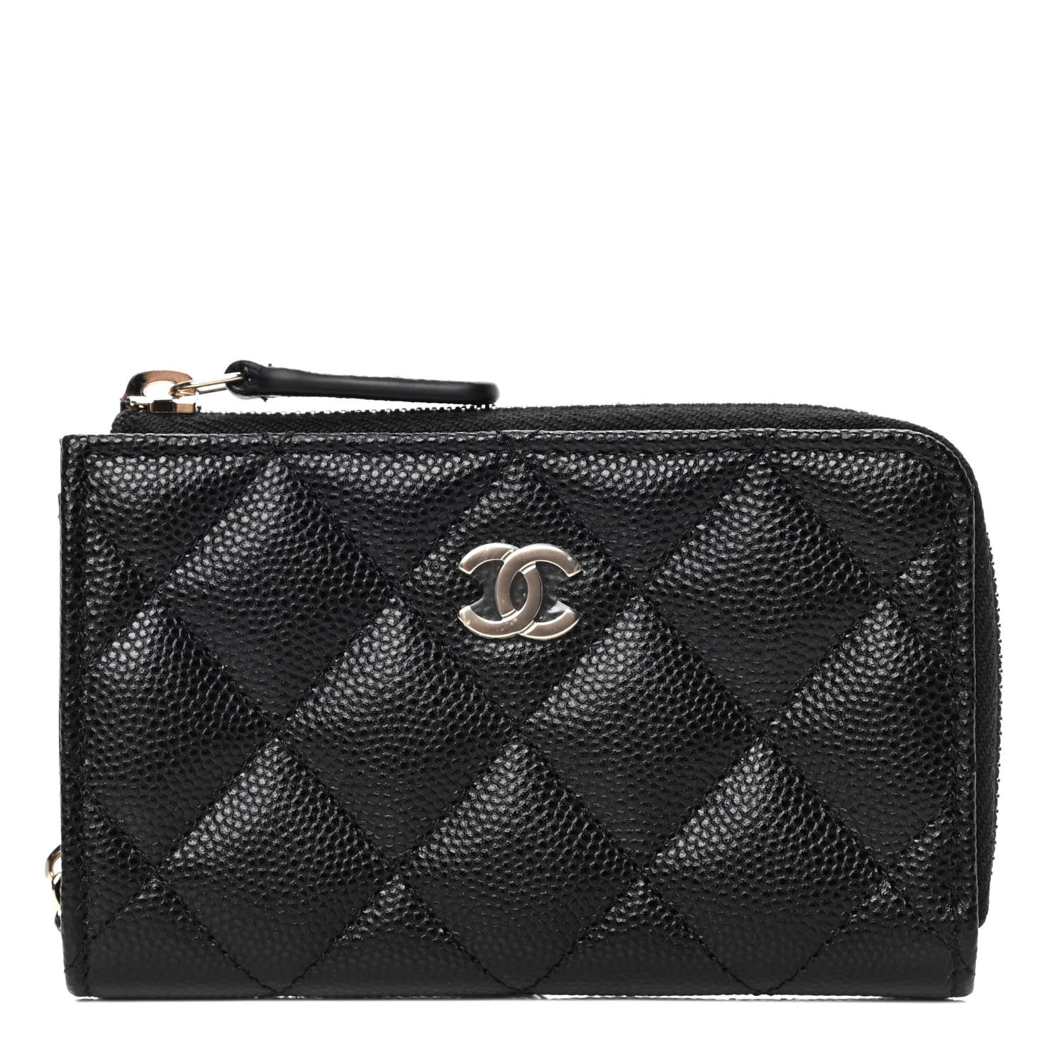 Chanel Caviar Quilted Zipped Key Holder Case Black 1 of 4