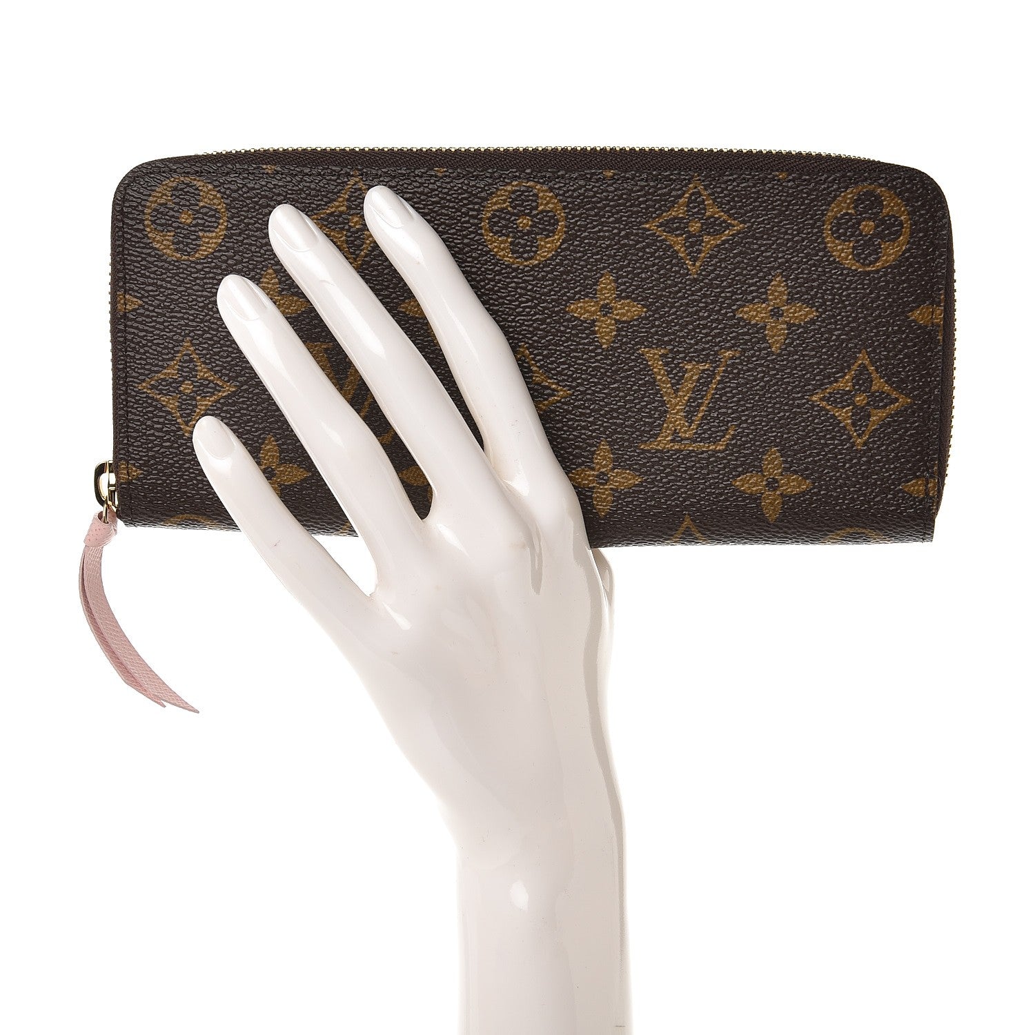 Louis Vuitton Monogram Clemence Wallet Rose Ballerine 2 of 7