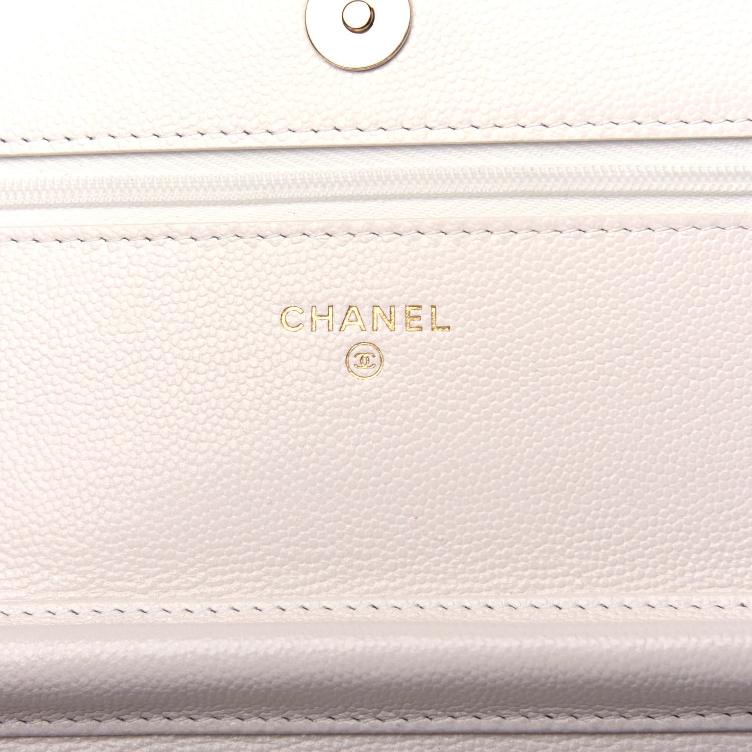 Chanel Caviar Quilted Wallet On Chain WOC White 6 of 13