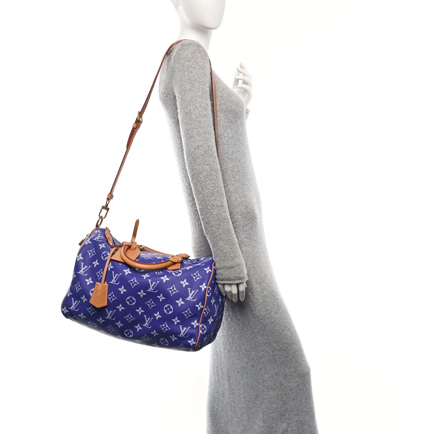 Louis Vuitton Calfskin Monogram Speedy P9 Bandouliere 40 Amethyst 2 of 10