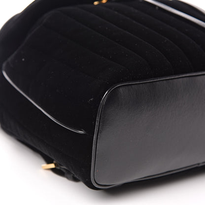 Saint Laurent Velvet Matelasse Vicky Backpack Black 9 of 11