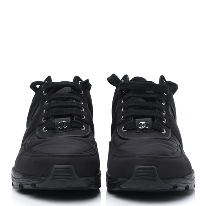 Chanel Calfskin CC Sneakers 39.5 Black White 2 of 9