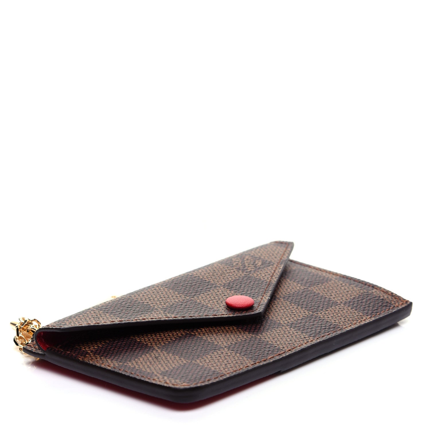 Louis Vuitton Damier Ebene Recto Verso Card Holder Red 4 of 10