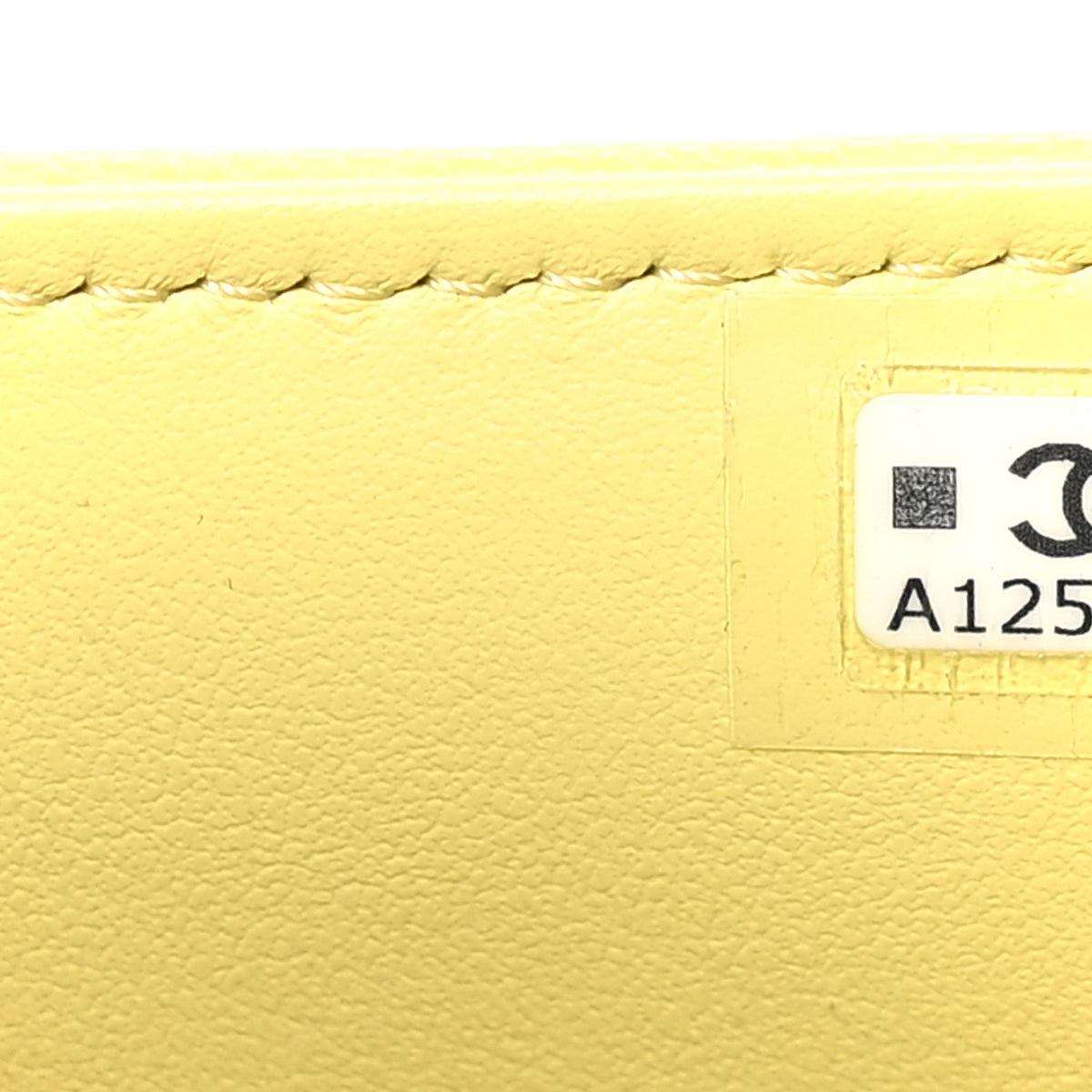 Shiny Caviar Mini Preppy Coco Shoulder Bag Light Yellow