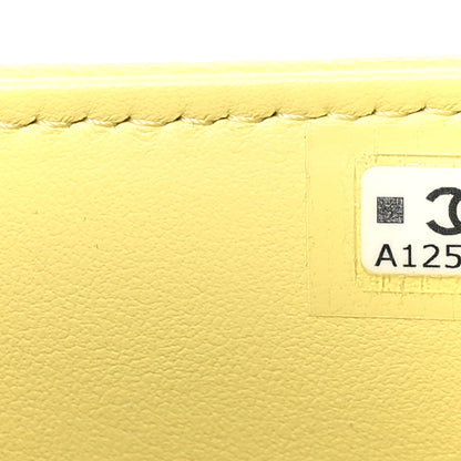 Chanel Shiny Caviar Mini Preppy Coco Shoulder Bag Light Yellow 7 of 11