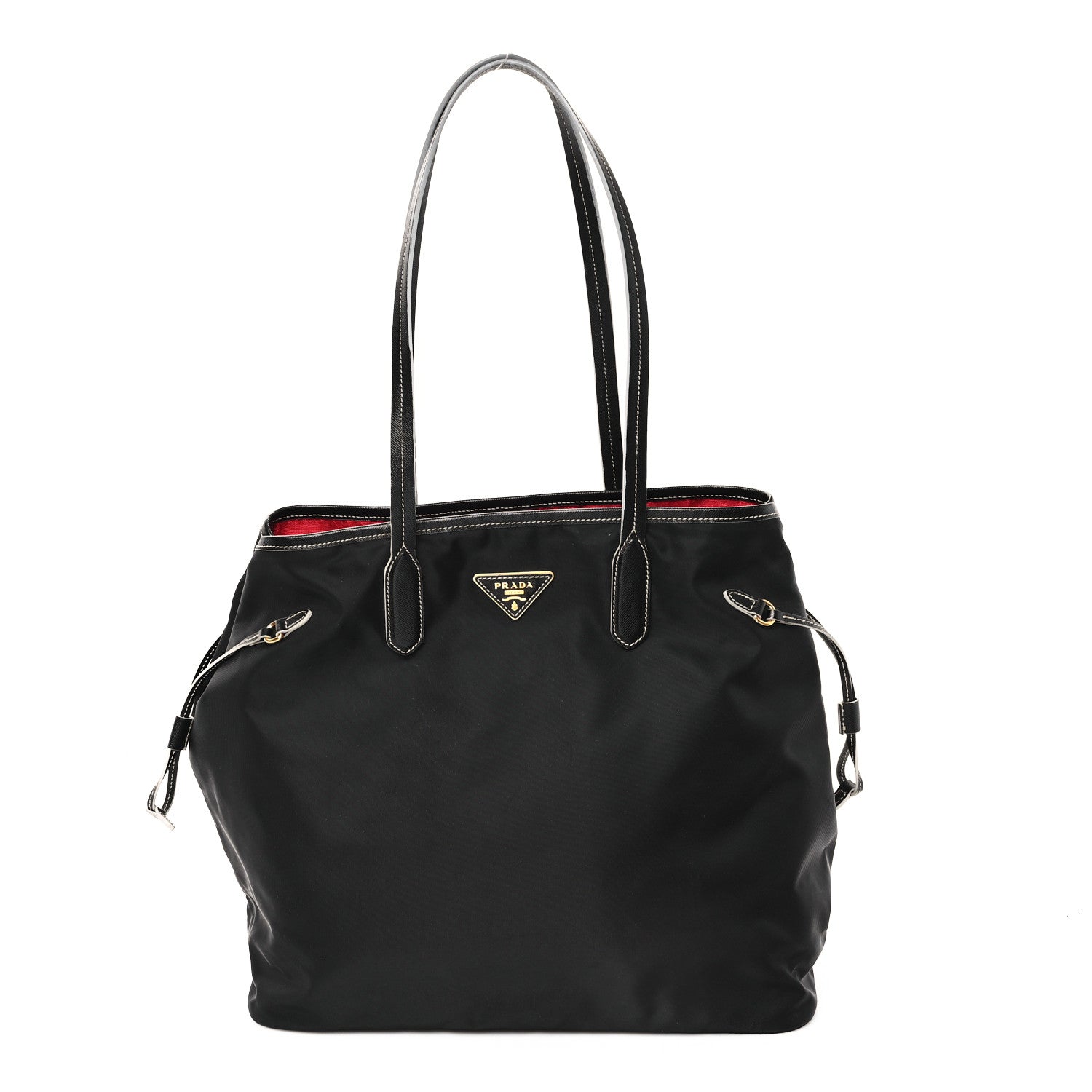 Prada Tessuto Nylon Saffiano Shopping Tote Black 1 of 13