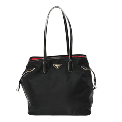 Prada Tessuto Nylon Saffiano Shopping Tote Black 1 of 13