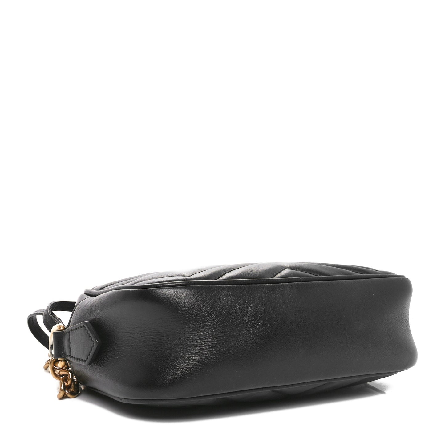 Calfskin Matelasse Mini GG Marmont Chain Shoulder Bag Black
