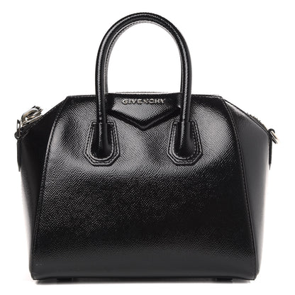 Givenchy Textured Patent Calfskin Mini Antigona Black 1 of 11