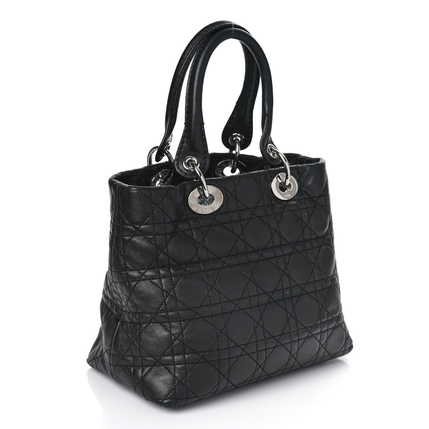 Lambskin Cannage Small Soft Lady Dior Tote Black